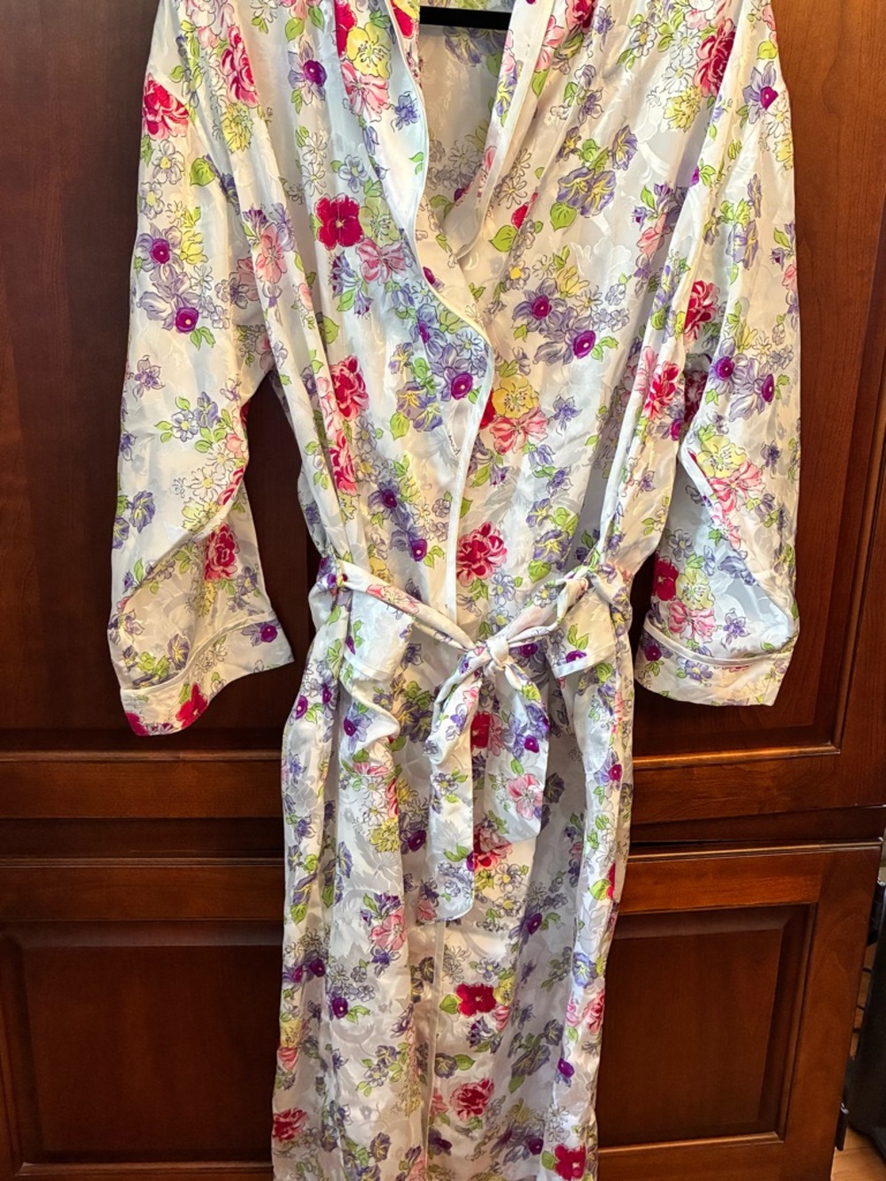 VTG Victorias Secret Gold Label Damask Floral Robe Fairy cottage core 90s M/L